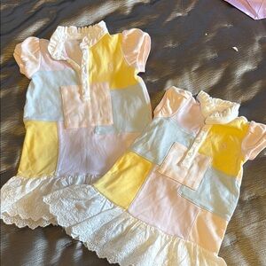 Colorful Patchwork Dresses with Lace Trim